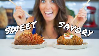 How to Make Hasselback Potatoes with a Quick Trick 2 Delicious Ways [upl. by Enelram296]