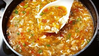 Chicken Hot and Sour soup  Restaurant style Spicy chicken soup Recipe by Cook with Farooq [upl. by Jack380]