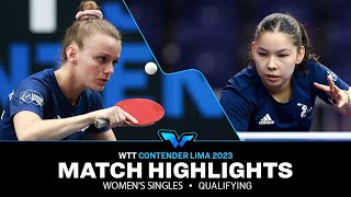 Sarah De Nutte vs Anna Hursey  WS Qual  WTT Contender Lima 2023 [upl. by Wehner]