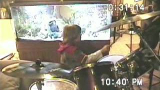 UPDATE 7 year old nirvana scentless apprentice drum cover [upl. by Inaluiak57]