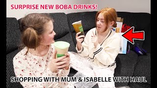 SHOPPING WITH MUM amp ISABELLE PLUS HAUL amp SURPRISE NEW BOBA DRINKS [upl. by Dayle]