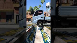 Fuso Truck Tow Food Van vs Reverse Speedbumps short beamng beamngdrive beamngcrashes trucksvs [upl. by Kcir]