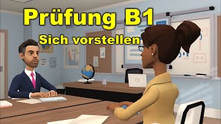 Deutsch lernen mit Dialogen  Prüfung B1 DTZ sich vorstellen [upl. by Ardnasil]