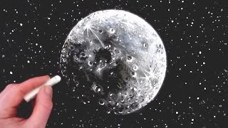 How to Draw the Moon Narrated step by step [upl. by Neddie553]