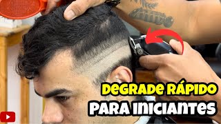 Como Fazer Corte Degrade Rápido Para Barbeiros Iniciantes [upl. by Otrebogad]