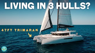 SAILING OUR FIRST TRIMARAN full tour [upl. by Hanfurd]