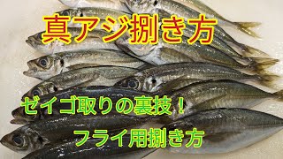 魚の捌き方真アジフライ開き [upl. by Service789]