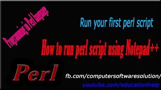 How to run perl script from notepad [upl. by Juanne]