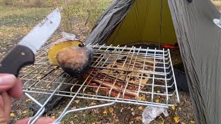 Extreme Winter Solo Cold Camping in Alaska 40C Backcountry Hot Tent Winter Camping [upl. by Nodarb]