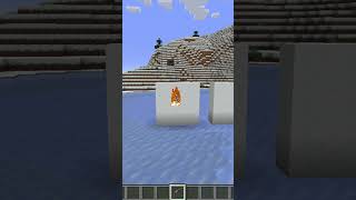 FLAMING ARROWS CAN MELT POWDERED SNOW IN MINECRAFT minecraft shorts gaming [upl. by Shiau98]