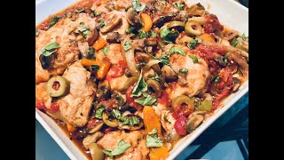 Easy CHICKEN CACCIATORE  Authentic Italian Recipe [upl. by Atnaloj]