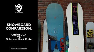 Snowboard Comparison Capita DOA vs Salomon Huck Knife [upl. by Einrae677]