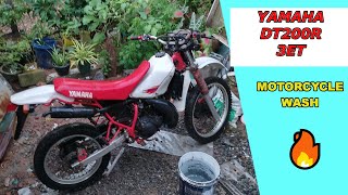 Lets Wash Yamaha DT200R 3ET How to wash your bike  Water Wash 🔥 ✌️ [upl. by Anad]