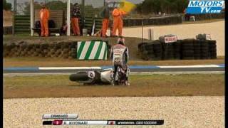 WSBK Rider falls at Phillip Island 2009 [upl. by Ahsiruam]