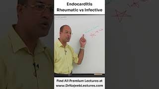 Rheumatic vs infective endocarditis shortvideo youtubeshorts drnajeeb drnajeeblectures [upl. by Attelahs]