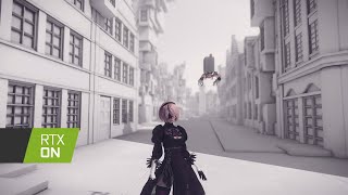 Nier Automata Copied City with RTX Ray Tracing 2024 natural [upl. by Sackville694]