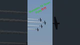 Smokey Planes Geico Skytypers T6 Texan Flyby Warbird engine sound [upl. by Mccullough]