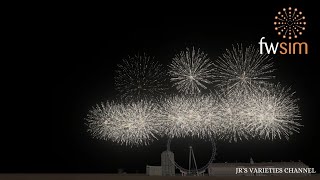 London Fireworks 2023 With Love From London  FWsim [upl. by Damalus341]