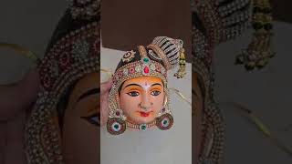 Andal idol face art craft viralvideo 8971980075 srisringeri doll papermesh fabric [upl. by Eboj621]