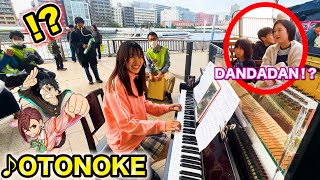 DANDADAN OP Otonoke public Reaction in Japan Poblic Piano [upl. by Joell]