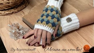 Comment faire des mitaine au crochet [upl. by Ispep]