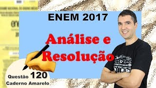 QUESTÃO 120  ENEM 2017 [upl. by Arabela373]