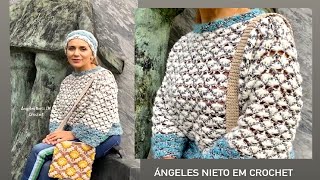 ESPECTACULAR JERSEY “ELEGANCE” A CROCHET  TÉJELO PARA EL INVIERNO O EL VERANO [upl. by Ahsem]