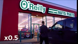 The O’Reilly Auto Parts jingle in almost all speeds [upl. by Suoinuj]