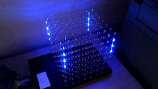 LED cube multiplexing demo [upl. by Gosney]