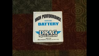 Unbox Charge And Test New Drag Specialties High Performance Motorcycle Battery with Ancel BA101 [upl. by Tabina]