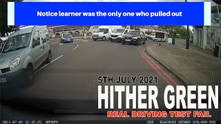 DRIVING TEST FAIL AT HITHER GREEN TEST CENTRE  CLIFTONS ROUNDABOUT [upl. by Neel]