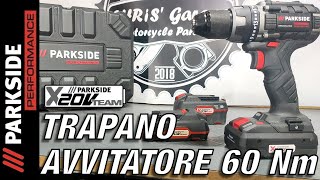 PARKSIDE PERFORMANCE Trapano Avvitatore 60Nm BRUSHLESS PABSP 20Li C2 [upl. by Etnoved]