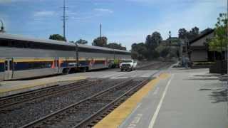 Amtrak Trains in Martinez CA on 41612 [upl. by Gluck295]