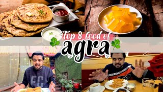 Top 8 food of Agra  Agra Food Guide with Best Dishes Timings and Cost and Location [upl. by Nrevel]