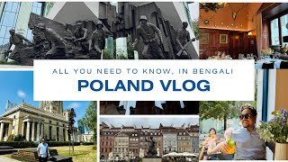 Warsaw Poland Vlog  Places to See Eat At Travel By  All You Need to Know in Bengali [upl. by Akirehc859]