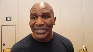 Evander Holyfield Discuss his Statue amp Son Evans Big Fight [upl. by Aihtnis520]