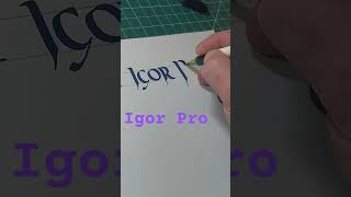 How to write ✍️igorpro calligraphy artificial uncial name shorts fyp [upl. by Aneed]