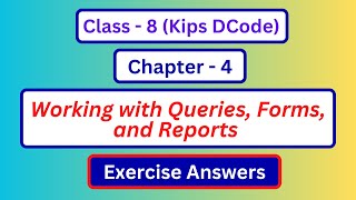 Class 8 Computer Lesson 4 Question Answer  Dcode class 8 chapter 4 question answer  Decode kips [upl. by Auhsej]