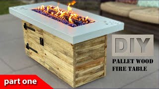 Make a fantastic fire boxpit table like this one for cheap using repurposed pallet wood Part 1 [upl. by Riana746]