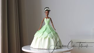 Tiana doll cake  Disney princess cake [upl. by Aicnerolf]