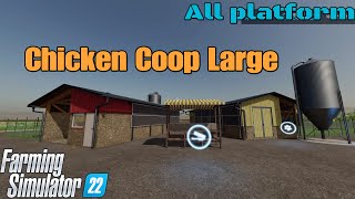 Chicken Coop Large  New mod for all platforms on FS22 [upl. by Vesta]