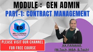 PART 1 CONTRACT MANAGEMENT  MODULE PROJECT MGMT  BSNL LDCE JTOT TO SDETll LICE SDE AGM [upl. by Aniv525]