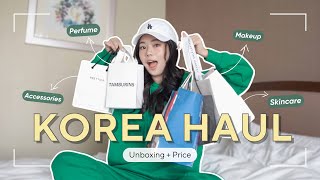 KOREA HAUL 🇰🇷  UNBOXING  PRICE makeup skincare etc 🛍 [upl. by Blakelee551]