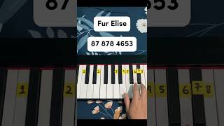 Fur Elise  Beethoven Easy Tutorial tutorial music shorts [upl. by Enaoj]