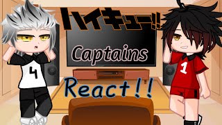 Haikyuu Captains React  Gacha  Haikyuu  Pt2  No ShipsAgain [upl. by Ocirne67]