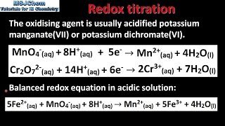 91 Redox titration SL [upl. by Tan]