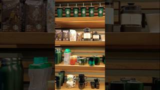 Starbucks Shelf of drinkware and coffee [upl. by Lyall]