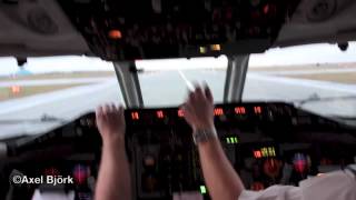 McDonnell Douglas MD82 Landing Cockpit view [upl. by Ariait345]