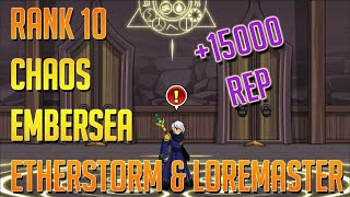 AQW Rank 10 Chaos Embersea Etherstorm and Lore Master ARCHMAGE REPS [upl. by North943]