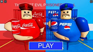 COCACOLA BARRY Vs PEPSI BARRY in BARRYS PRISON RUN New Scary Obby Roblox [upl. by Idnahr865]